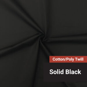 Cotton Poly Twill Fabric - Black