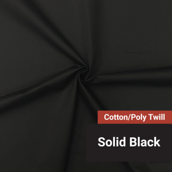 Cotton Poly Twill Fabric - Black