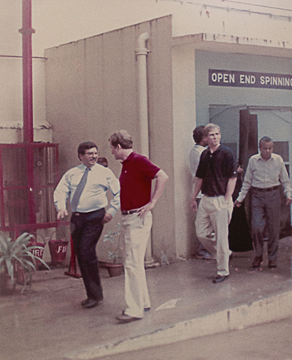 Visit to mill in India, circa 1990
