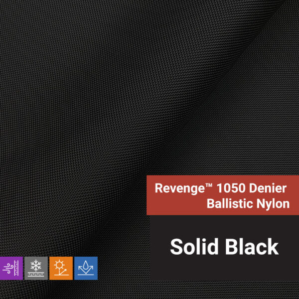 Revenge - 1050D Ballistic Nylon Fabric - Solid Black